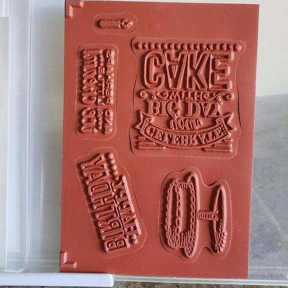 Stampin' Up! 'BIG DAY' Cling Stamp Set (Used) - Picture 5 of 7